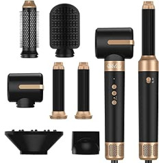 Airstyler 7-в-1, фен мощностью 1400 Вт с диффузором для щеточек для укладки, воздушная щипцы для завивки волос 30 мм, сушилка для круглых щеток UKLISS Hair Styler, 3 режима температуры и холодного воздуха