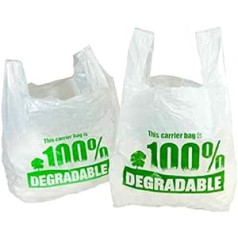100% разлагаемая большая сумка Sabco, большая, 28 x 43 x 53 см, белая