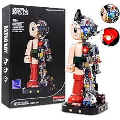 BRICKKK Pantasy Astro Boy celtniecības komplekts, forši celtniecības komplekti pieaugušajiem, radošs kolekcionējams modelis mājām vai birojam, dzimšanas dienas dāvana pusaudžiem (1258 gabali) (gaismas komplekta izdevums)