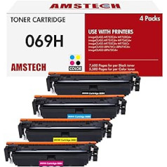 Amstech savietojams ar Canon 069H 069 tonera kasetni imageCLASS MF752Cdw LBP673Cdw MF753Cdw LBP674Cx LBP674Cdw MF751Cdw MF754Cdw MF755Cdw MF75, Packen Black