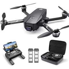 Holy Stone HS720E GPS drons ar 4K ledus UHD kameru, kvadrokoptera tālvadības pults ar 2 baterijām ilgu lidojuma laiku, sekojiet man, 5G WiFi pārraide, atgriešanās mājās, bezsuku motors, prettrīces kamera