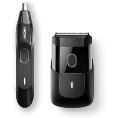 MANSCAPED™ The Handyman™ Travel Duo включает триммер для волос в носу и ушах Weed Whacker™ 2.0 и портативную компактную бритву для волос на лице для мужчин с вып