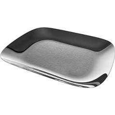 Alessi MW10 Suknuota Platte Rechteckig aus Edelstahl , 2,6 x 46 x 11,8 cm