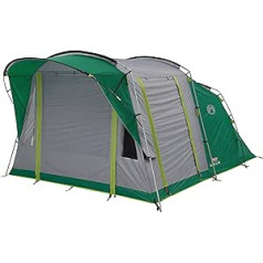 Coleman Oak Canyon 4-Person Tent, Large Family Tent with 2 Darkened Sleeping Cabins, 100% Waterproof WS 4500 mm