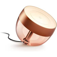 Philips Hue White & Color Ambiance galda lampa Iris Special Edition Copper 520 lm, regulējama, 16 miljoni krāsu, vadāma, izmantojot lietotni, saderīga ar Amazon Alexa (Echo, Echo Dot)