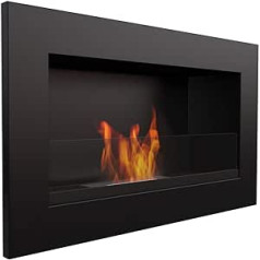 Kratki Organic Fireplace Golf + Glass Black Golf/Czarny/TUV/Przeszklenie