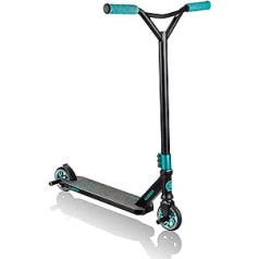 Globber Stunt Scooter GS 720 2 riteņi bērniem vecumā no 8 gadiem un vecākiem pusaudžiem pieaugušajiem, plats alumīnija klājs, elastīga, oglekļa aizmugurējā bremze, pastiprināta priekšējā dakša