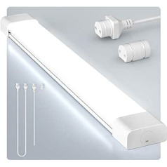 Anten Wet Room Light LED 150 cm, 45 W 4950 LM LED neona caurule, auksti balta 6000 K mitrās telpas lampa, IP65 ūdensizturīgs vannas apgaismojums, darbnīcas lampa, pagraba gaisma, griestu apgaismojums birojiem, noliktavām, garāžai