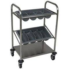 Saro INES Besteckwagen, Silber, 40 x 63 x 98 cm