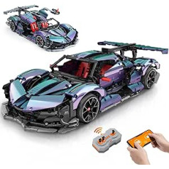 URGEAR Technic celtniecības bloku komplekts Apolo IE: 1:10 Sports Car RC Drift Hypercar, 2036 Pieces Sacīkšu auto modeļu komplekts pieaugušajiem celtniecībai, kolekcionēšanai, vīriešiem un sievietēm