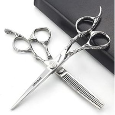 7 Inch Professional Hair Scissors, Japanese Stainless Steel Hair Cutting Scissors for Hairdressers (2-Piece Set-A)