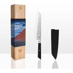 KOTAI Kiritsuke virtuves nazis | Pavāra nazis | 21 cm Asmens | Ar roku kalti un asināti | Ultra Sharp 440C nerūsējošais tērauds | Slēpts pilns zīds