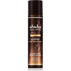 Ahuhu Style & Finish Hair Spray Strong Hold & Shine (300 ml) - with Nourishing Argan Oil without Sticking, Easy to Brush Out with Wonderful Floral Fragrance, for All Hair Types, Vegan Beauty