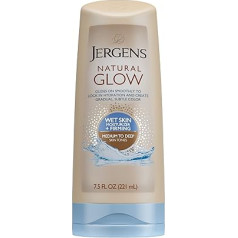 Jergens , Natural Glow Mitrinošs krēms mitrai ādai, nostiprinot ādu no vidēji nobriedušas līdz iedegušai 221ml