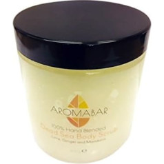 Aromabar LIME GINGER & MANDARIN DEAD SEA SALT HAND BODY SCRUB 300g 100% dabīgs ar minerālvielām un uzturvielām Vīriešiem vai sievietēm