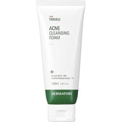 Dermatory : Pro Trouble Acne Cleansing Foam 150 ml - Sudėtyje yra salicilo rūgšties, drėkina, nedirgina, Centella Asiatica ekstraktas 10 000 ppm, Korėjos kosmetika, K-beauty, kasdienė odos priežiūra