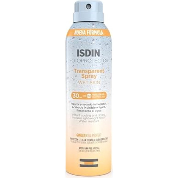 Isdin Fotoprotector caurspīdīgs aerosols mitras ādas aizsardzībai SPF30, 250 ml