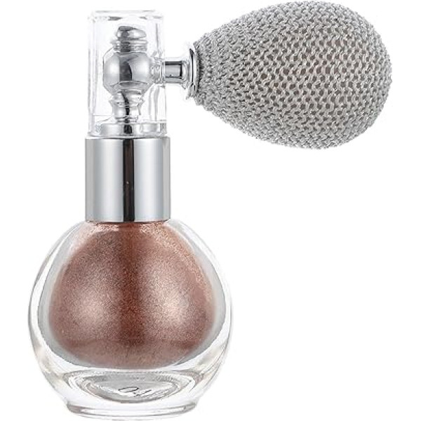 Lurrose Glitter Powder Spray Women Makeup Body Hair Highlighter Sprayer Sparkle Shimmer Powder Makeup Body Dust Glitter Copper