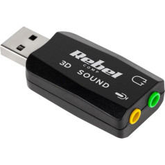 Rebel Sound Card USB / 3D Sound and Virtual 5.1 Sound