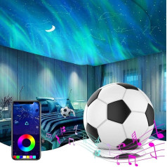 ZOZANEL Zvaigžņotās debess projektors, futbola zvaigžņu projektors ar lietotni/Bluetooth/Timeris, galaktikas projektora nakts gaisma, dāvana bērniem, pieaugušajiem, guļamistabas rotājums