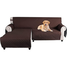 OKYUK Slipcover L formas dīvāna pārvalks Couch Chaise Lounge Cover Reversible Sofa Cover Furniture Protector Cover for Pets Dogs Cats Mājas apdare