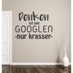 tjapalo® a106 Наклейка на стену Офисные изречения Мотивация Немецкие настенные изречения Офисные мотивационные цитаты Мышление подобно гуглу, 