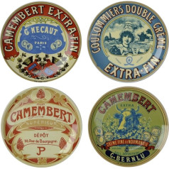 BIA Classic Camembert Canapé-Teller, Porzellan, Mehrfarbig, 12 cm - 4 vnt., 4
