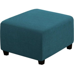 Meigeh Stools Cover Square Pouf Coppertura Stools Cover Taisnstūra Pouf Cover Stools Cover Stools Cover Osmaņu Aizsargapvalks Deep Water Blue