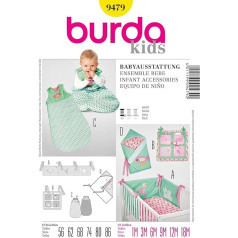 Šūšanas modelis Burda B9479 Baby Set 19 x 13 cm