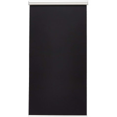 Amazon Basics Blackout Roller Blind No Pull Chain No Drilling Required 85 x 150 cm, Black