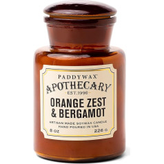 Paddywax Apothecary Collection, burciņa Kerze, Meersalz/Salbei, 237 ml, apelsīna miziņa un bergamots, 8 unces