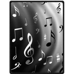 YISUMEI Sega 75 x 100 cm Mīļas segas Soft Flannel Soft Fleece Blanket Bed Throw Graphics Music Notes