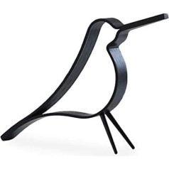 Cooee Design Woody Bird Black Vitrināts ozols, mazā skulptūra, ozols, melns, garums: 19.5, platums: 4.5, augstums: 14 cm