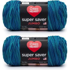 Red Heart Super Saver Jumbo Macaw dzija - 2 iepakojumi 10oz akrila - 4 vidējie (Worsted dzija) - 1000 jardu - Adīšana / tamborēšana