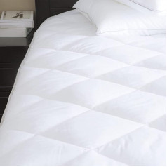 Double Extra Deep Quilted Mattress Protector Non-Allergenic Stretch Fit 54 x 75 x 12 collas, Aaf Textiles