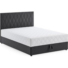 Atlantic Home Collection Benita Storage Bed with Pocket Spring 120 x 200 cm Anthracite