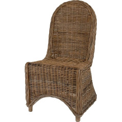 Korb.outlet Elegant Dining Chair – Grey Rattan