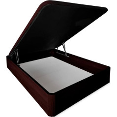 Duérmete Online DUÉRMETE ONLINE - Super Reinforced Folding Bed with Breathable Lid 105 x 190 cm - FREE TOOLS - Wenge Colour