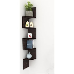 Busyall Floating Shelf with 5 Shelves, Zigzag Shelf, Corner Shelf, Hanging Shelf, Office Shelf, Bookcase, Room Divider, Wall Shelf
