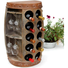 Dandibo Wine Shelf Wine barrel 1547 Side table Cupboard Barrel wooden 65cm Winebar Bar Sideboard