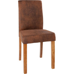 Invicta Interior Элегантный стул для столовой в колониальном стиле Genoa Whisky - Brown Dining Room Chair Conference Chair Vintage Look Legs Made of Sheesham Solid Wood