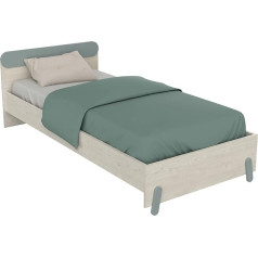 Demeyere Regulējama bērnu gulta: 90 x 190/200 cm - Skandināvu stils ar rūpīgu apdari un noapaļotām formām - Ražots Francijā 434076 Chene Topanga/Green