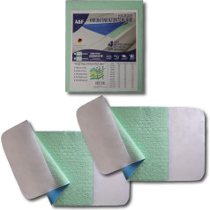 A&F Incontinence Pad 75 x 90 (4 Pack) - 4 Layers - Up to 26280 ml/m² Absorbency - Washable Incontinence Pad - Mattress Topper Suitable for Adult Bed