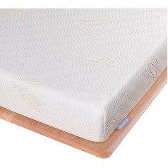 Newentor ® 2-in-1 cietības līmeņi H2 & H3 Gel Topper 180 x 200 cm, 10 cm augstums Öko-Tex® sertificēts matrača pārvalks - matrača pārvalks Box Spring gultai, karavāna dīvānam, mazgājams pārvalks