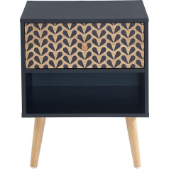 Baïta BAÏTA Hooded Bedside Table, Black, Length 40 cm