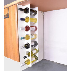 JBI Plonas plieninis sieninis 7 butelių vyno stovas - baltas