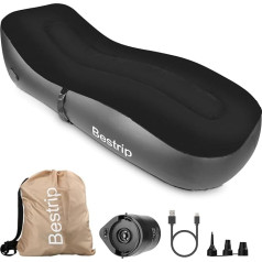 Bestrip Inflatable Air Bed, Inflatable Sofa, Inflatable Lounger with Electric Air Pump, Inflatable Couch, Camping Sofa for Adults and Children, Suitable for Indoor and Outdoor Use (180 x 70 x 50 cm)