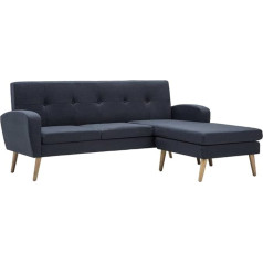 Vidaxl L formos sofa su audiniu tamsiai pilka minkšta sofa kampinė sofa kampinė sofa kampinė sofa