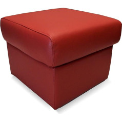 Quattro Meble Īstas ādas taburete 50 cm x 50 cm eņģes ar glabāšanas telpu Govju ādas taburete Sēdeklis Cube Footstool Mīkstās ādas taburete Īstas ādas Pufs