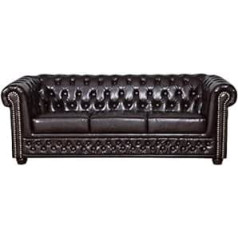 Jvmoebel Chesterfield 3 sėdimų vietų odinė sofa sofa minkštasuolis apmušalai Tekstilės sofos sofos sofos komplektas iš 3 vnt.